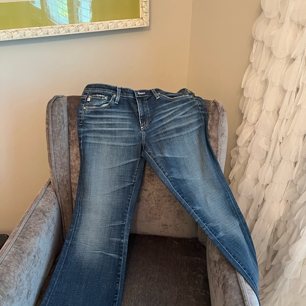 AG Adriano Goldschmied Women's Blue Boot Cut Jeans